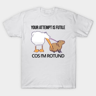 I'm Rotund Capybara Pelican Funny Cute Chill Meme T-Shirt